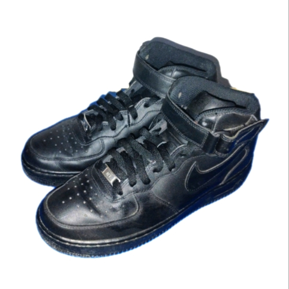 Nike Air Force One Mid'07  Triple Black Sneakers Women's Shoes 🔥🚒